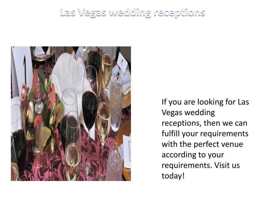 las vegas wedding receptions