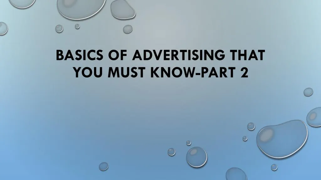 basics of advertising that you must know part 2