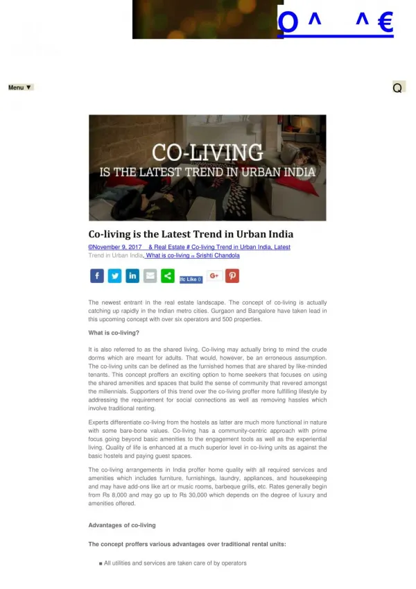 Co-living is the Latest Trend in Urban India