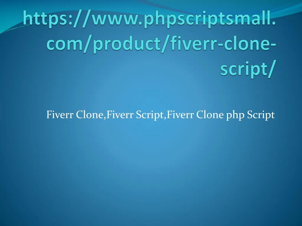 https www phpscriptsmall com product fiverr clone script