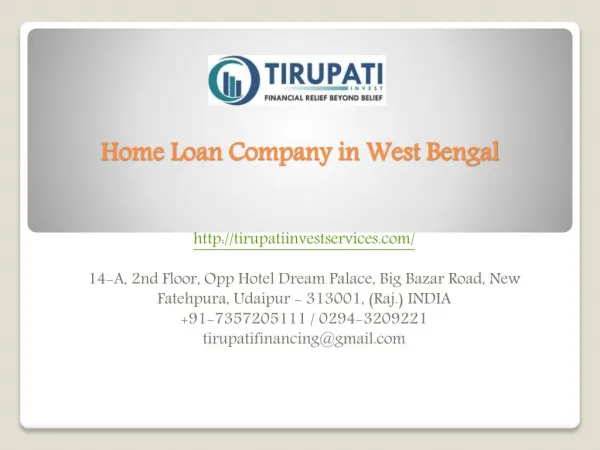 Home Loan Company in West Bengal
