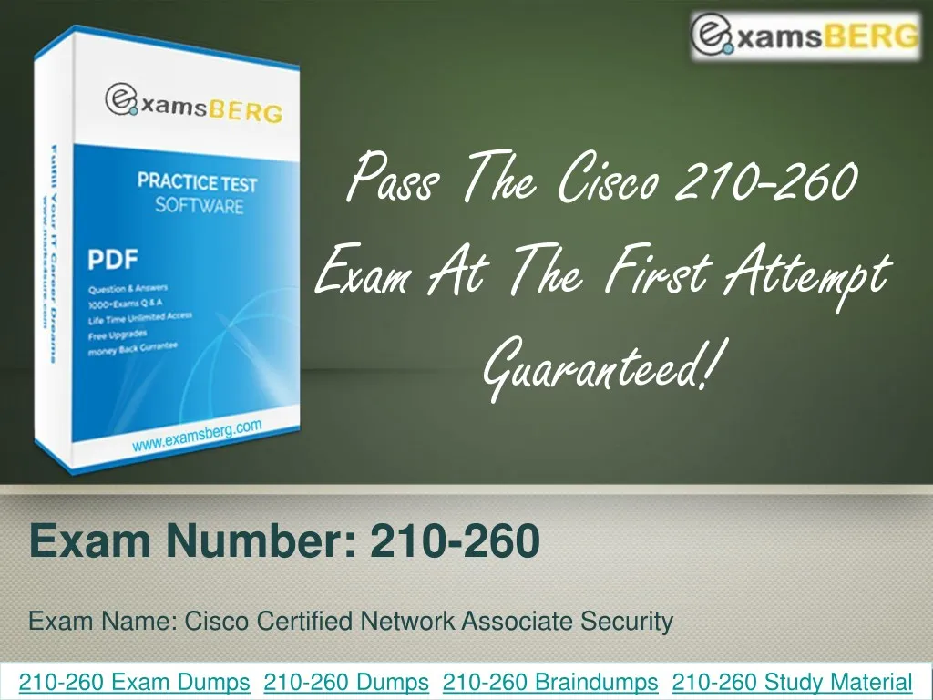 pass the cisco 210 260 exam at the first attempt