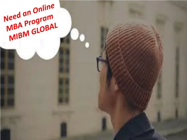 need an online mba program mibm global