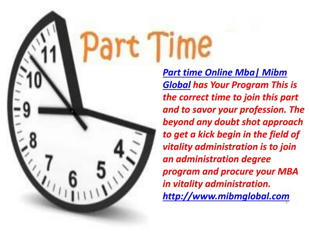 part time online mba mibm global has your program