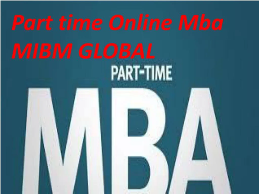 part time online mba mibm global