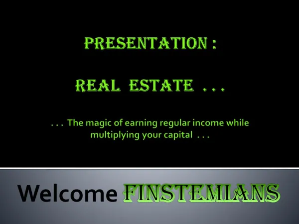 Finstem Group - Welcome - The World of Real Estate