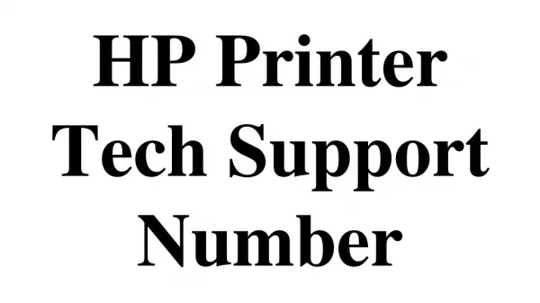 Phone Number For HP Printer Technical Support