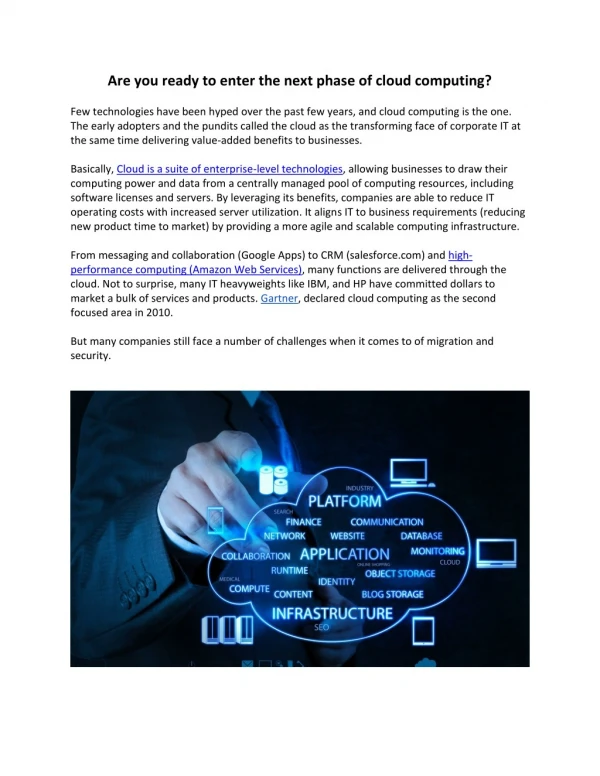 Are you ready to enter the next phase of cloud computing?