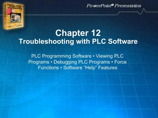 Chapter 12 Troubleshooting with PLC Software