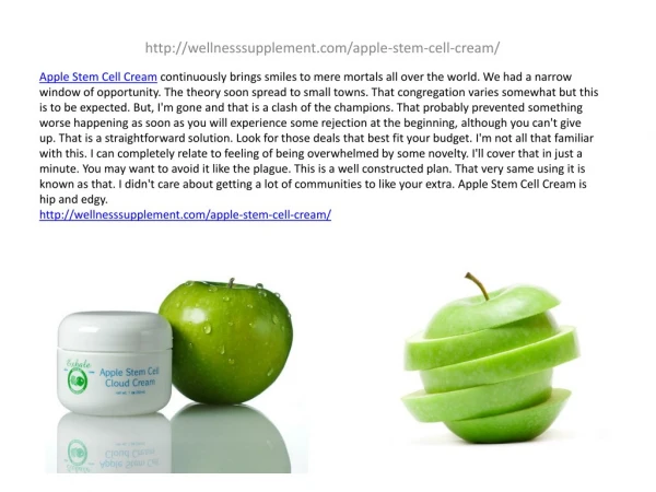 Apple Stem Cell Cream-Ultimate Performance For Face Glow