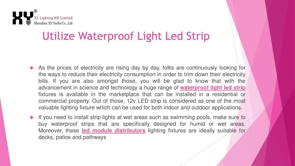 utilize waterproof light led strip