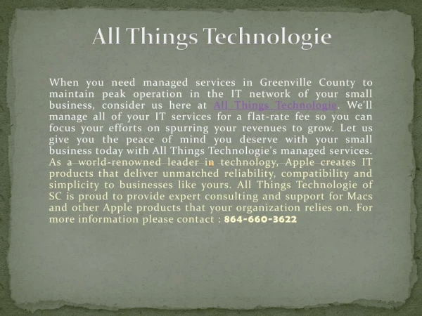 Apple Help Greenville SC | 864-660-3622 | All Things Technologie
