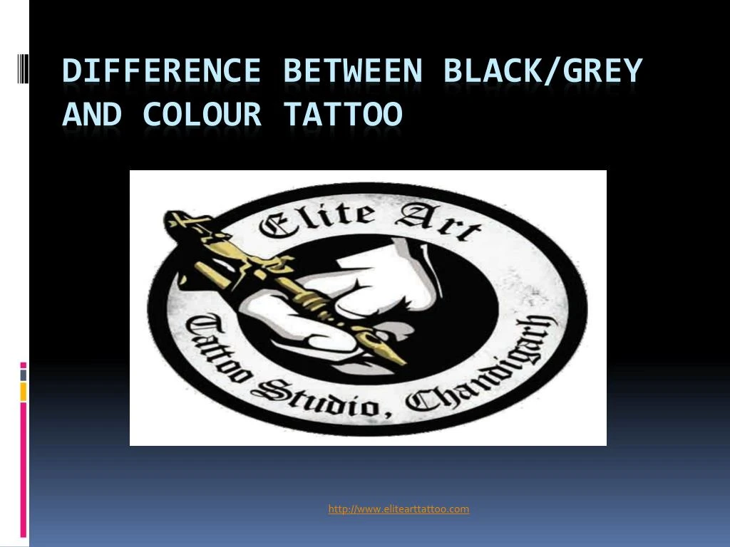 difference between black grey and colour tattoo