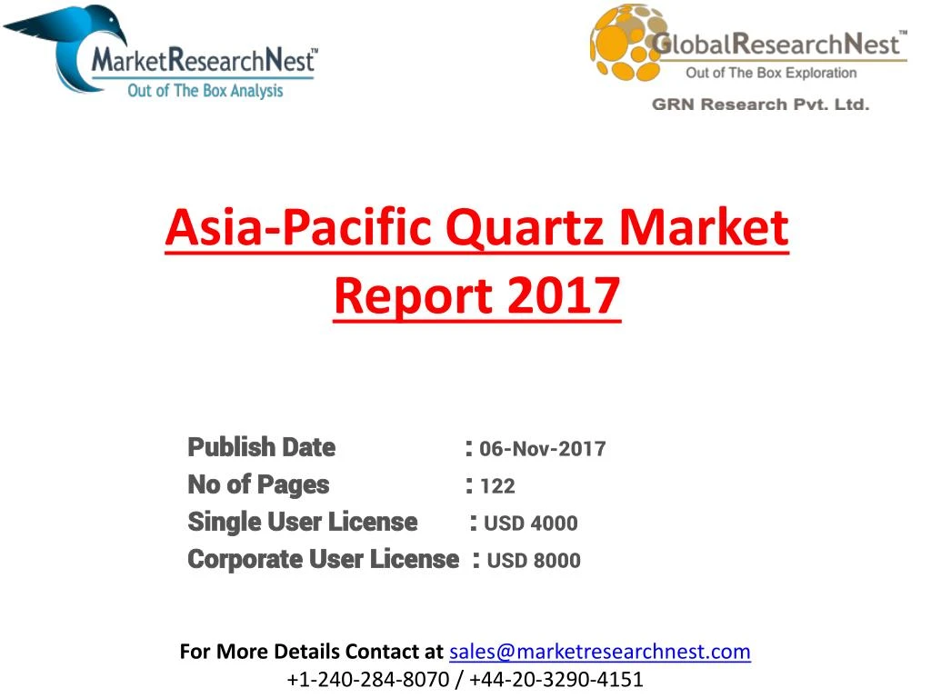 asia pacific quartz market report 2017