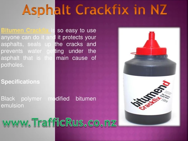 Asphalt Crackfix in NZ TrafficRus.co.nz