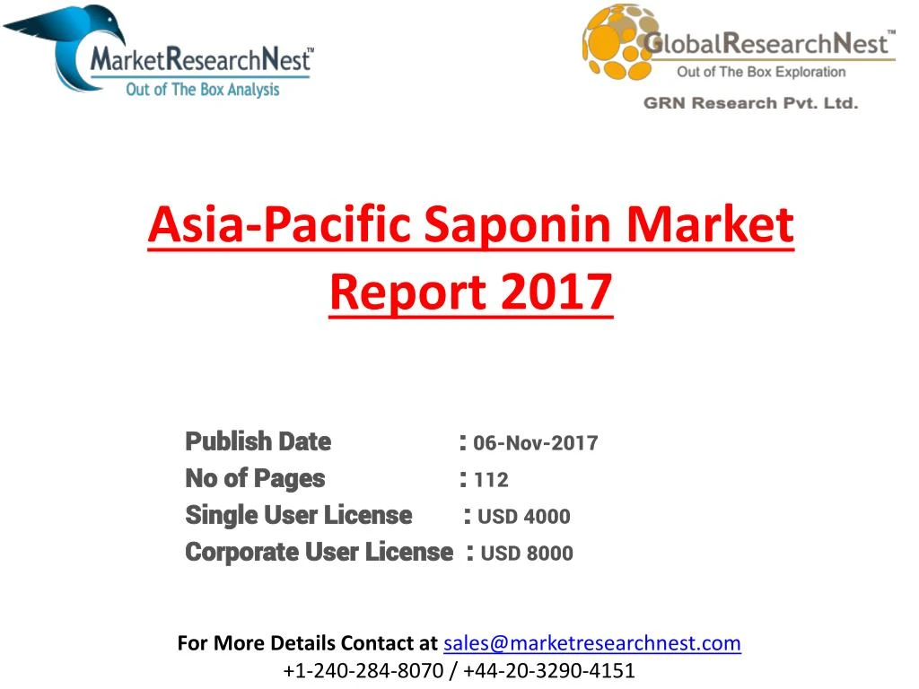 asia pacific saponin market report 2017