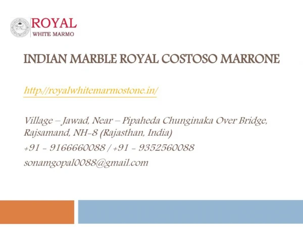 Indian Marble Royal Costoso Marrone
