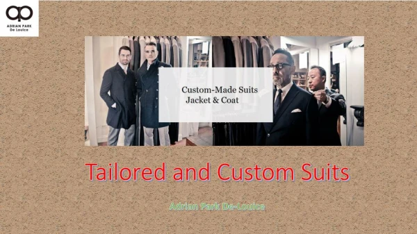 Tailored & Custom Suits Designer in Chicago, USA