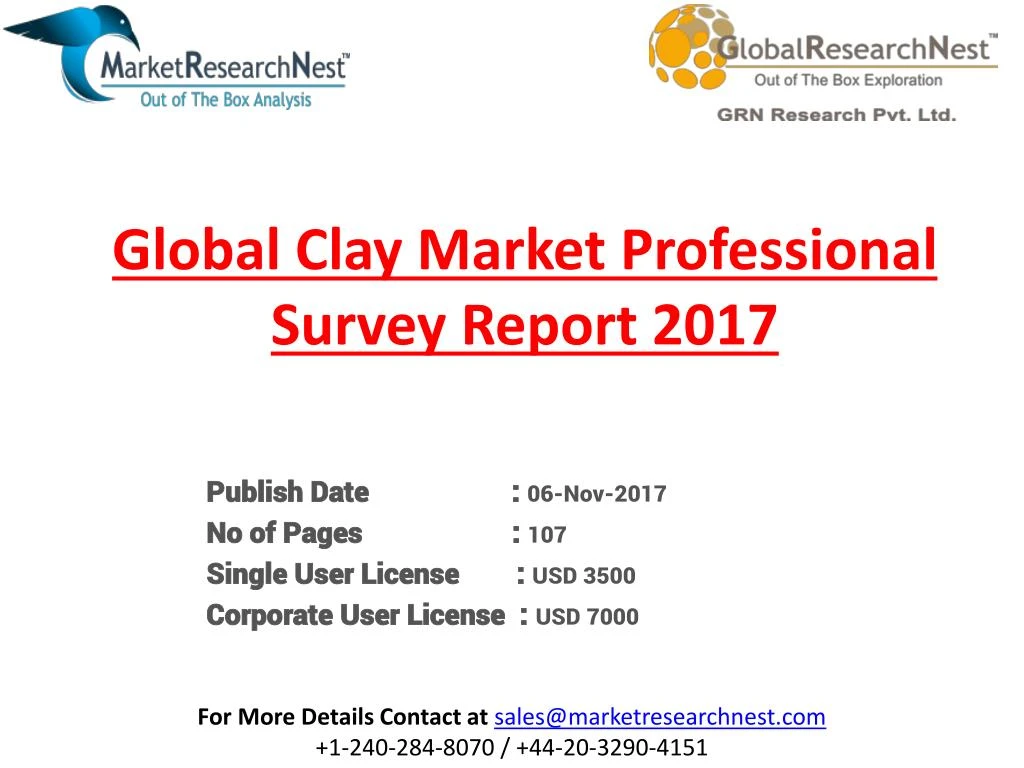 global clay market professional survey report 2017