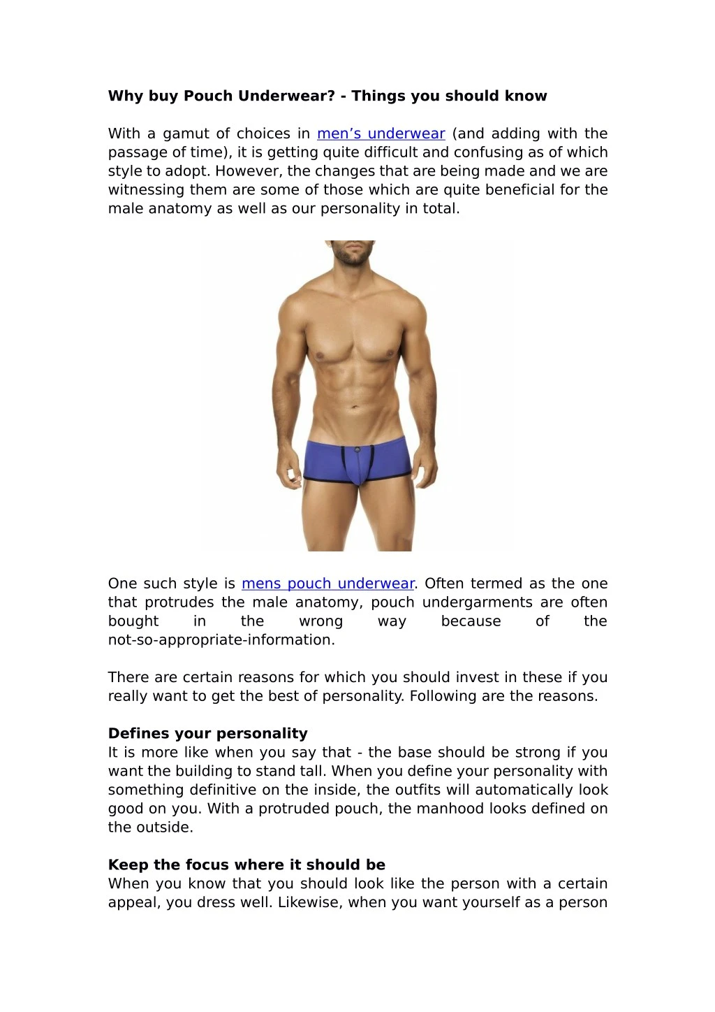 why buy pouch underwear things you should know