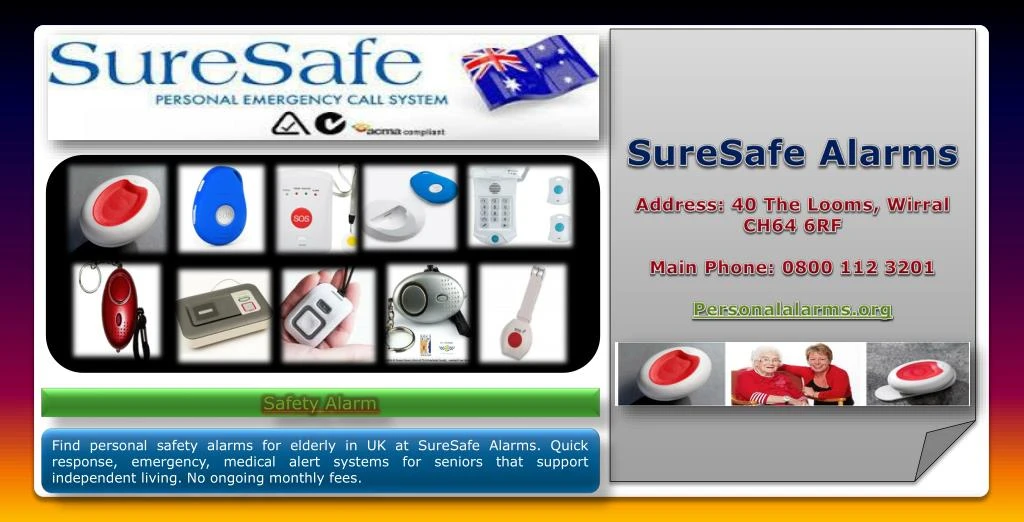 suresafe alarms address 40 the looms wirral ch64