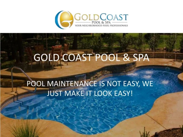 Pool Maintenance is Not Easy, We Just Make It Look Easy!