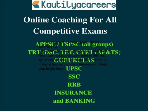 Kautilya Online Coaching for All Competitive Examinations