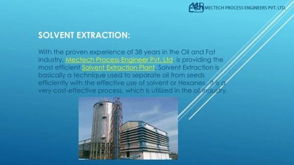 Solvent Extraction Plant-Mectech
