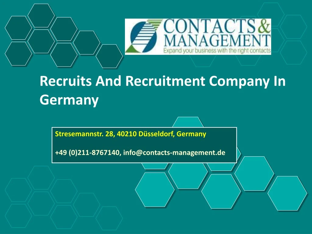 recruits and recruitment company in germany