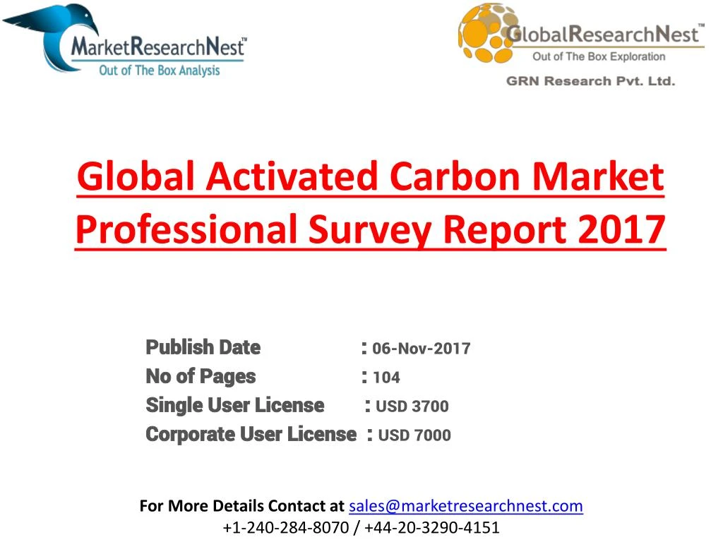 global activated carbon market professional survey report 2017