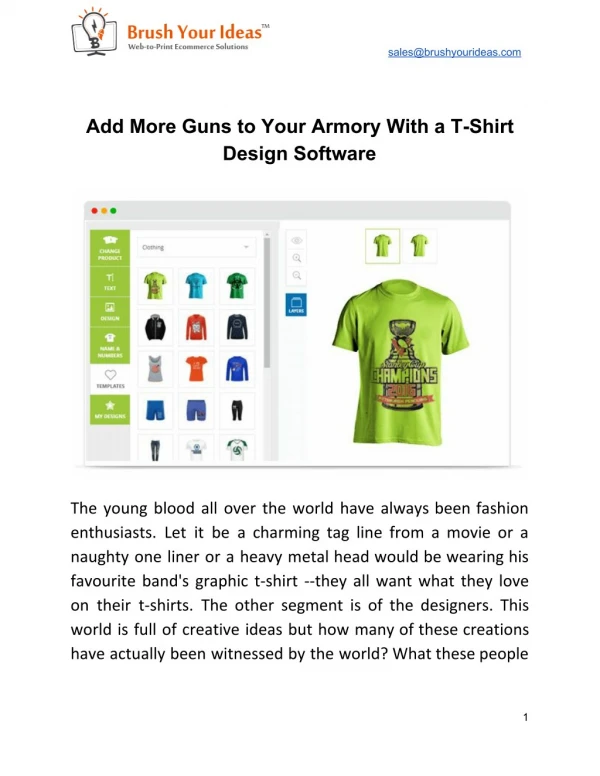 Add More Guns to Your Armory With a T-Shirt Design Software