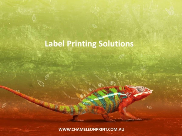 Label Printing Solutions - Chameleon Print Group