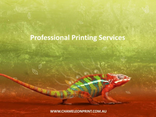 Professional Printing Services - Chameleon Print Group