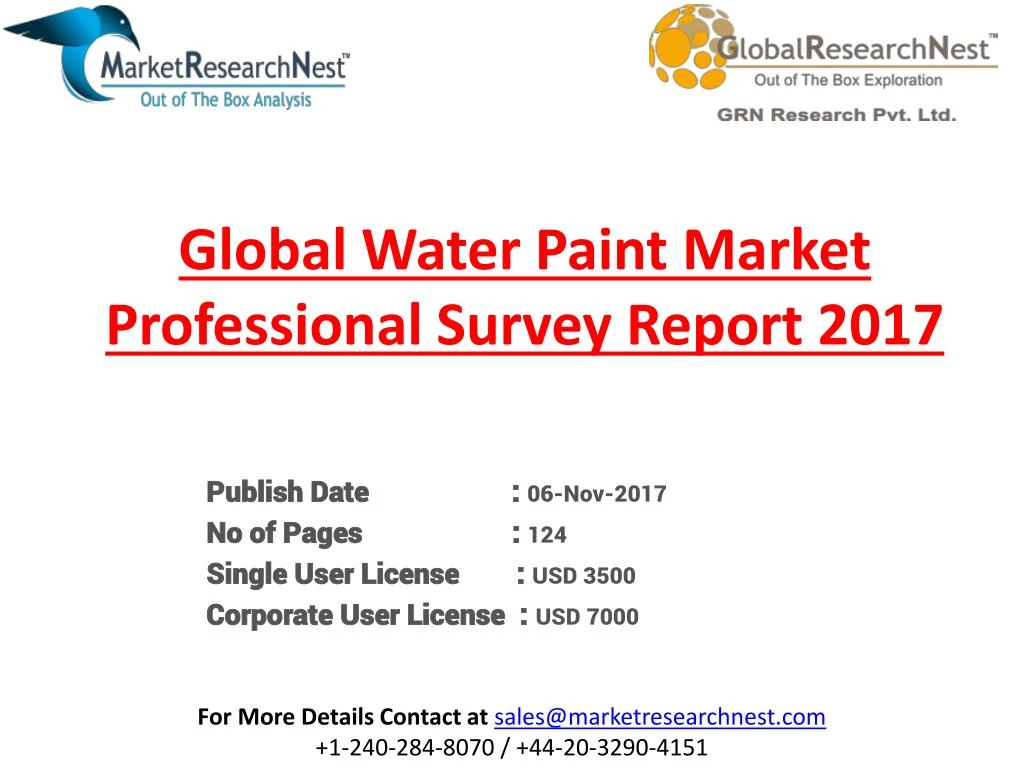 global water paint market professional survey report 2017