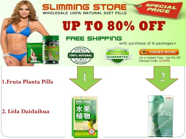Best slimming capsules - Furta planta pills and Lida daidaihua
