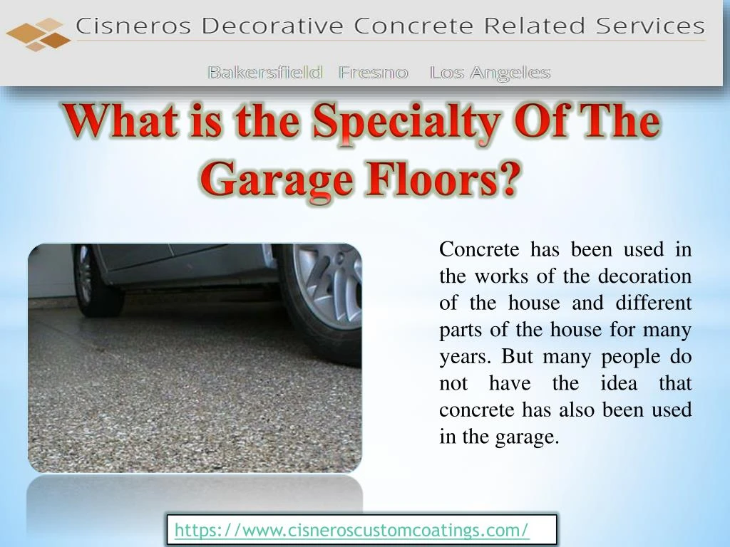 what is the specialty of the garage floors