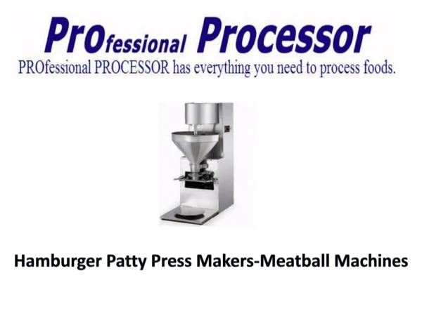Hamburger Patty Maker: Kitchen Tools & Gadgets | ProProcessor