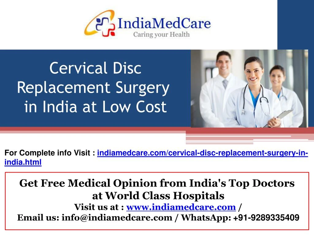 cervical disc replacement surgery in india at low cost
