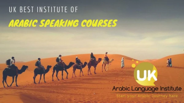 All Types of Arabic Speaking Courses in London