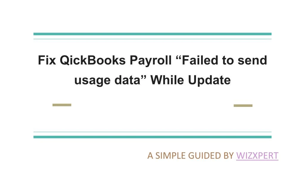 fix qickbooks payroll failed to send usage data while update