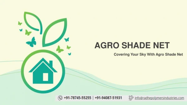 Agro Shade Net Manufacturer - Radhe Polymers Industries