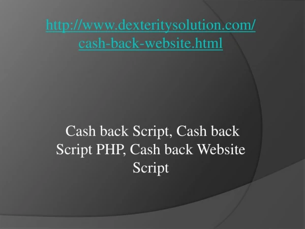 Cashback Script Casahback website Script