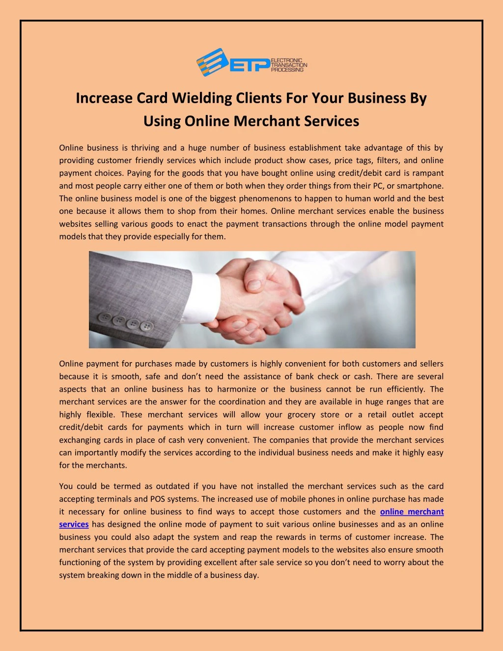increase card wielding clients for your business