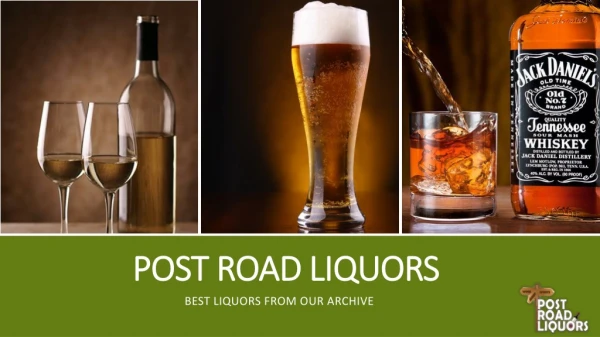 Special Spirits of the Month from Post Road Liquors | Call: (410) 939-0990