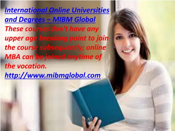 International Online Universities & Degrees of International Management