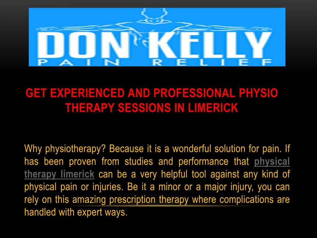 get experienced and professional physio therapy sessions in limerick