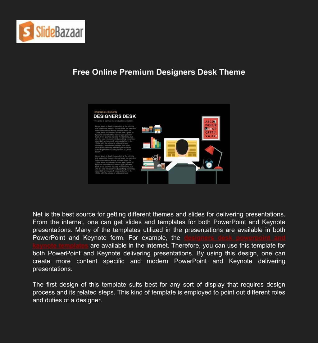 free online premium designers desk theme
