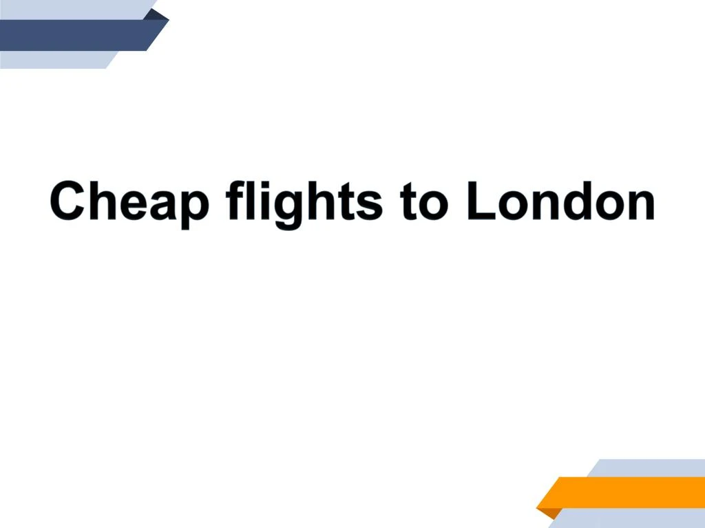 cheap flights to london