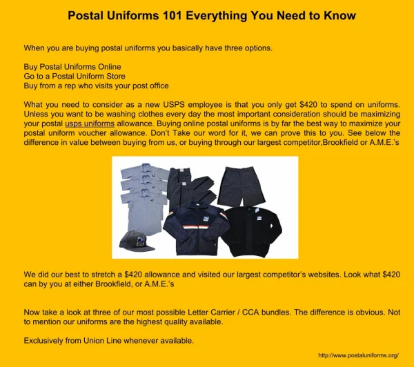 Postal Uniforms 101 Everything You Need to Know