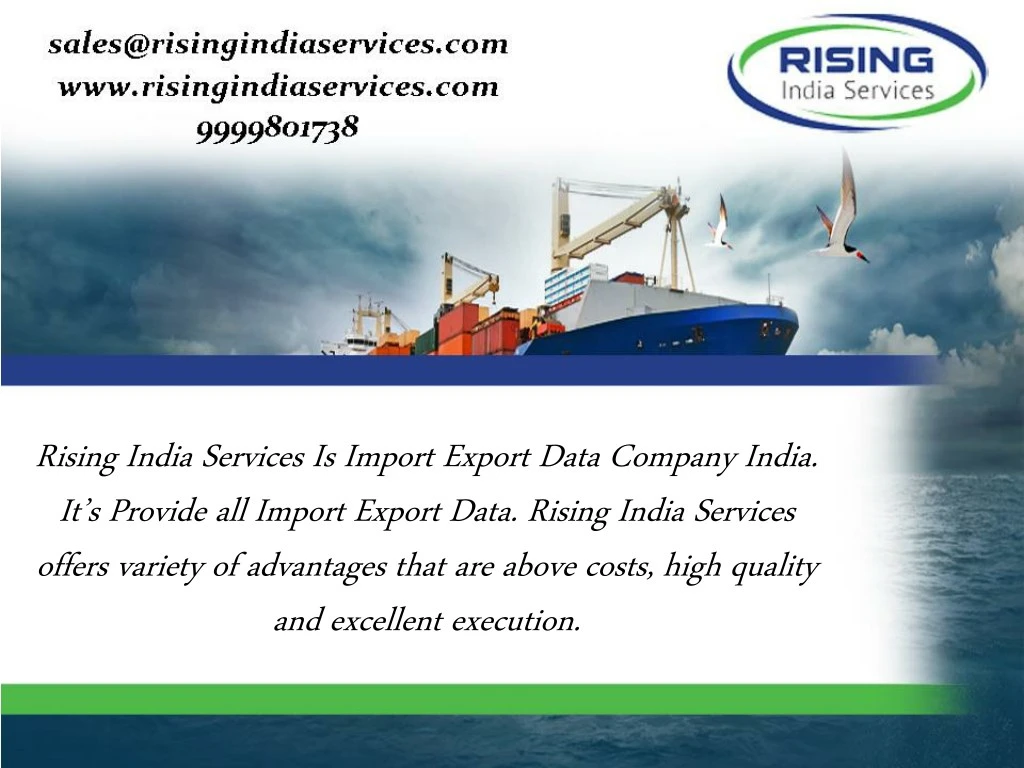 rising india services is import export data